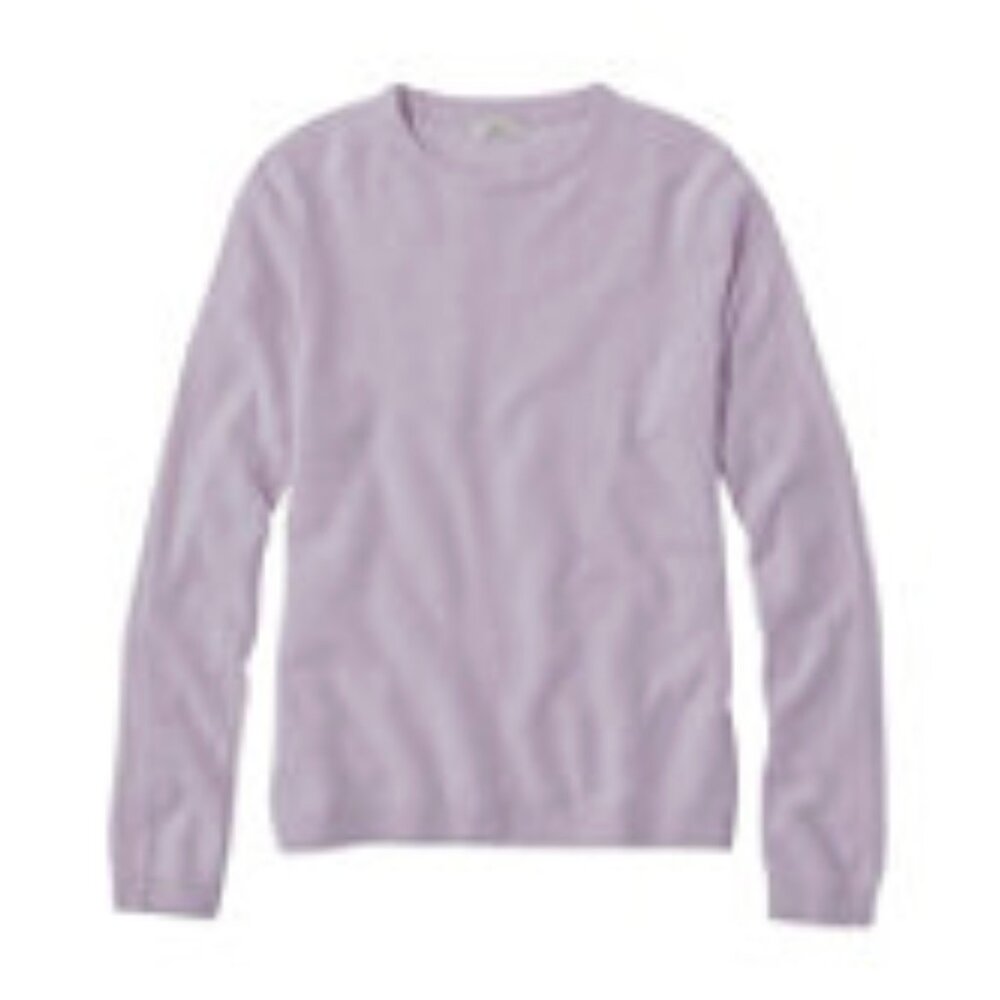 Pale Pink/Lavender Cashmere LL Bean Sweater, Size L